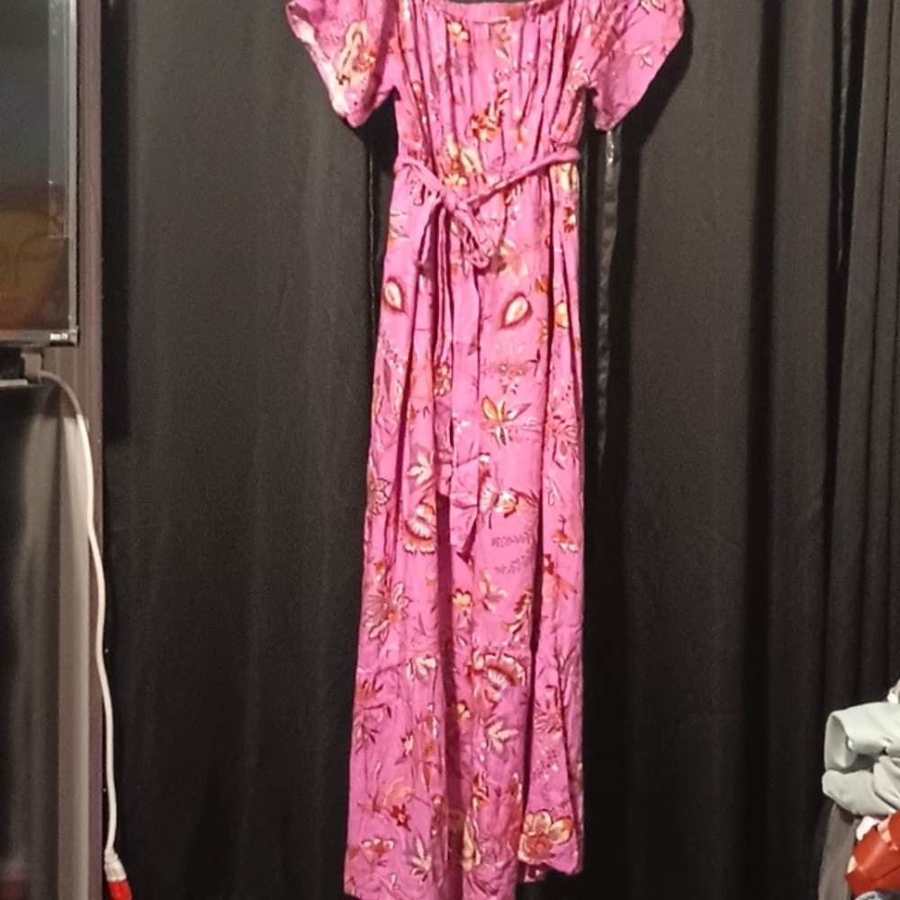 Off the shoulder maxi dress empire waist. Maternity dress